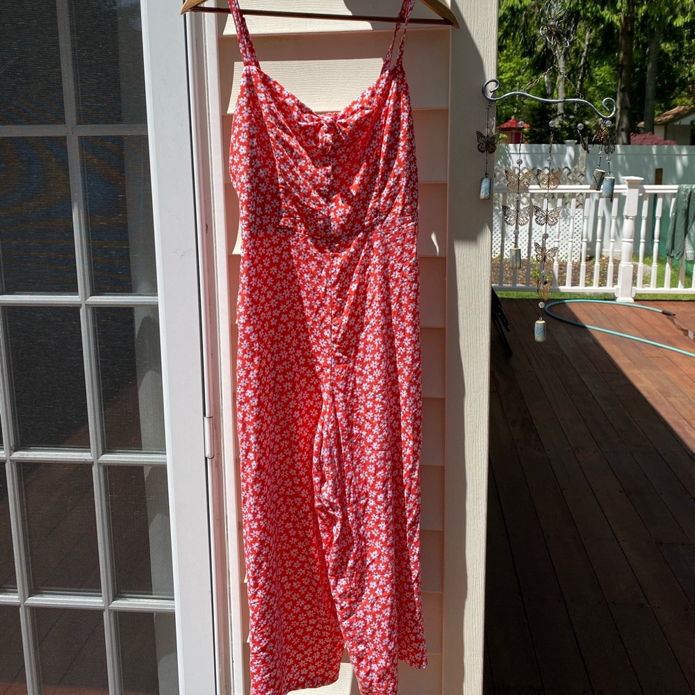 Old navy floral jumpsuit size medium